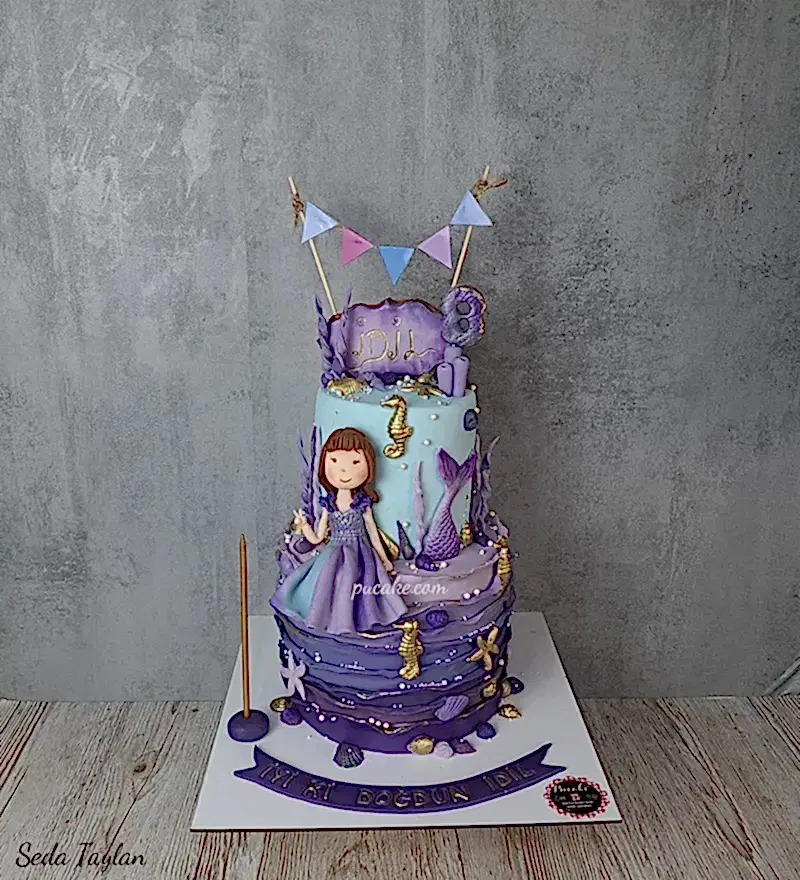 Deniz Kızı Konsept Tasarım Pasta