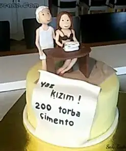 yaz kızım 200 torba çimento Butik Pasta