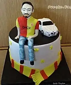 Alternative view of Sarı Kırmızı Futbol taraftar Pastası