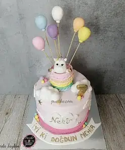 Alternative view of Unicorn Uçan Balon Pasta